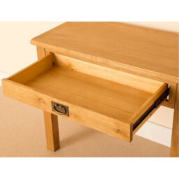 Lanner Oak Work Desk With Drawer For Home Office - By Roseland Furniture - thumbnail 6