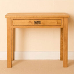 Lanner Oak Work Desk With Drawer For Home Office - By Roseland Furniture - thumbnail 4