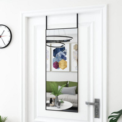 Berkfield Door Mirror Black 40X100 Cm Glass And Aluminium - image 1