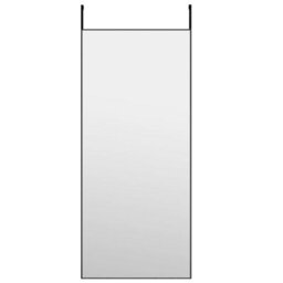 Berkfield Door Mirror Black 40X100 Cm Glass And Aluminium - thumbnail 2
