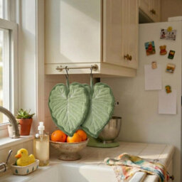 2 Pack Green Leaf Hand Towel Absorbent Super Soft And Fast Drying Hanging Kitchen Towels Leaf Funny Hand Towels For Bath Kitchen - thumbnail 7