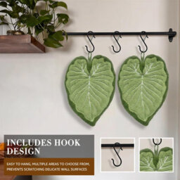 2 Pack Green Leaf Hand Towel Absorbent Super Soft And Fast Drying Hanging Kitchen Towels Leaf Funny Hand Towels For Bath Kitchen - thumbnail 4