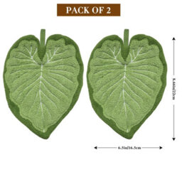 2 Pack Green Leaf Hand Towel Absorbent Super Soft And Fast Drying Hanging Kitchen Towels Leaf Funny Hand Towels For Bath Kitchen - thumbnail 9