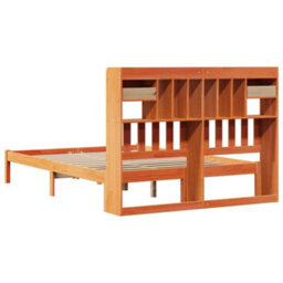 Berkfield Bookcase Bed Without Mattress Wax Brown 150X200 Cm King Solid Wood Pine - thumbnail 8