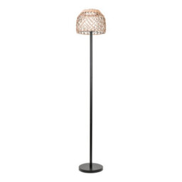 Valuelights Solar Powered Outdoor Natural Rope Garden Light Floor Lamp With Rattan Shade - thumbnail 2
