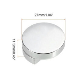 Sisi UK Mirror Clips 4 Pack Silver Half-Disk Zinc Alloy Mirror Holders With Screws & Plugs For 3 To 5mm Frameless Glass & Mirrors - thumbnail 7