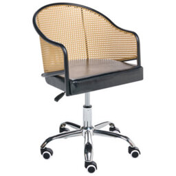 Beliani Desk Chair Redding Faux Leather Black