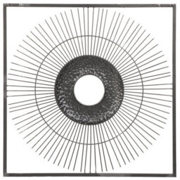 Beliani Sunburst Square Wall Decor Gold Metal Frame 50 X 50 Cm - Hand-Made Iron, Ready To Hang - thumbnail 3