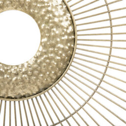 Beliani Sunburst Square Wall Decor Gold Metal Frame 50 X 50 Cm - Hand-Made Iron, Ready To Hang - thumbnail 5