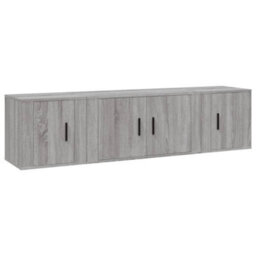 Berkfield Classic 3 Piece Tv Cabinet Set Grey Sonoma Engineered Wood - thumbnail 1
