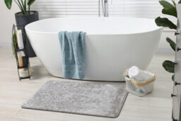 RugsX Bathroom Rug Santa Plain, Non-Slip, Soft - Grey  50X80 Cm - thumbnail 3