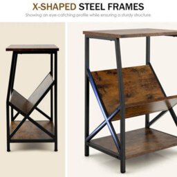 Stand W/ Magazine Holder Record Holder Shelf 3 Tier Record Player - thumbnail 5