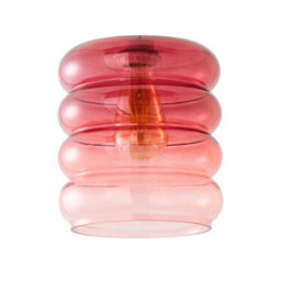 Valuelights Giselle Ombre Berry Glass Easy Fit Ceiling Light Lamp Shade With Bulb - thumbnail 6