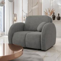 Convertible Armchair Bed Viva Comfy I With Storage Compact Single Sofa Sleeper For Small Spaces Grey - thumbnail 1