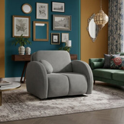 Convertible Armchair Bed Viva Comfy I With Storage Compact Single Sofa Sleeper For Small Spaces Grey - thumbnail 2