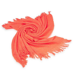 Luxury Living 100% Acrylic Throw - 170Cm X 130Cm - Orange/pink - thumbnail 3