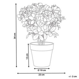 Beliani Artificial Plant Novella 36 Cm Pink - thumbnail 3