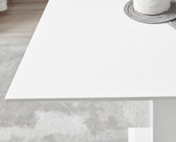 Furniturebox Imperia White High Gloss 4 Seater Dining Table With Structural 2 Plinth Column Legs Perfect For Modern Minimalist Dining Rooms - thumbnail 4
