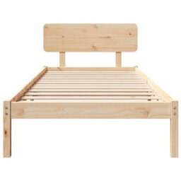 Berkfield Modern Bed Frame With Headboard 75X190 Cm Solid Pine Wood - thumbnail 6