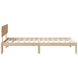 Berkfield Modern Bed Frame With Headboard 75X190 Cm Solid Pine Wood - thumbnail 7