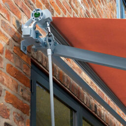 Primrose Awnings 3.5M X 2.5M Retractable Manual Terracotta Awning Outdoor Patio Canopy - thumbnail 4