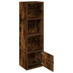 Berkfield Durable Bookcase Smoked Oak 31X24X102 Cm Engineered Wood - thumbnail 4