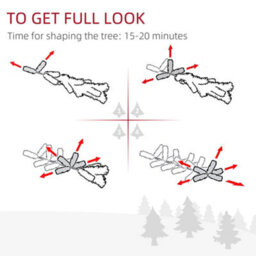 Homcom 5Ft Home Decoration Artificial Christmas Tree Xmas Gift Metal Stand - thumbnail 5