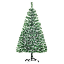 Homcom 5Ft Home Decoration Artificial Christmas Tree Xmas Gift Metal Stand - thumbnail 2