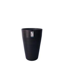 Fargro Home And Garden Vase Planter Charcoal Black Polystone Outdoor Tall Plant Pot 35Cm X 55Cm 37L Medium