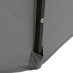 VRUC Garden Parasol Outdoor Patio Umbrella With Solar Led Lights And Crank Tilt 2.7M Grey - thumbnail 5