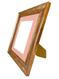 Frames By Post Scandi Gold Frame With Pink Mount For Image Size A5 - thumbnail 4