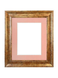 Frames By Post Scandi Gold Frame With Pink Mount For Image Size A5