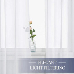 48 To122Cm Voile Net Slot Top Panels Curtains Top Quality - thumbnail 4