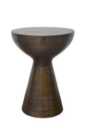 Aspect Furniture Luna Metal Hand-Crafted Side Table,antique Brass - thumbnail 2