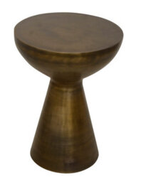 Aspect Furniture Luna Metal Hand-Crafted Side Table,antique Brass - thumbnail 3