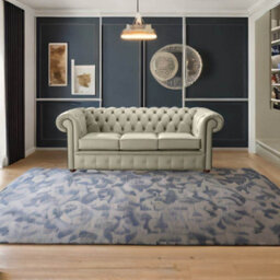 Chesterfield 3 Seater Shelly Ash Leather Sofa Bespoke In Classic Style - thumbnail 3