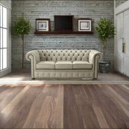 Chesterfield 3 Seater Shelly Ash Leather Sofa Bespoke In Classic Style - thumbnail 2