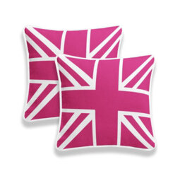 Chilimilii Union Jack Cushion Covers 100% Cotton Uk British Flag Square Cushion Cases 45X45Cm Pack Of 2 - thumbnail 1