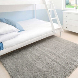 Loomed Super Soft Silver Shaggy Area Rug 120X170Cm - thumbnail 2