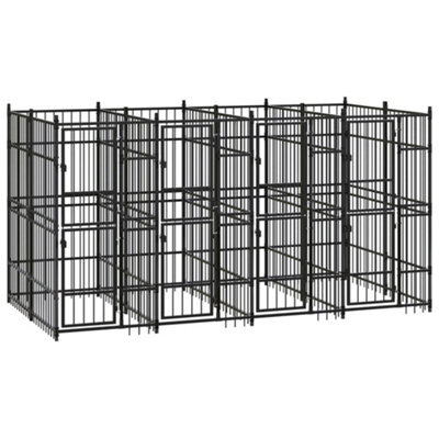 Walplus Outdoor Dog Kennel Steel 7.37 M² - image 1
