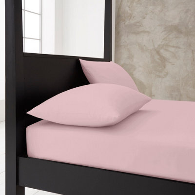 Gc Gaveno Cavailia Premium Super Soft Percale Fitted Sheet Super King Pink
