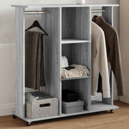 Vidaxl Wardrobe With Wheels Grey Sonoma 102X38X110 Cm Engineered Wood - thumbnail 1