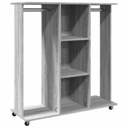 Vidaxl Wardrobe With Wheels Grey Sonoma 102X38X110 Cm Engineered Wood - thumbnail 2