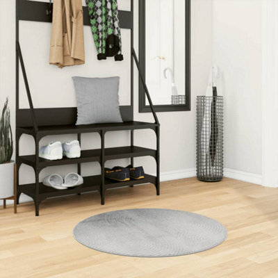 Berkfield Rug Iza Short Pile Scandinavian Look Grey Size  80 Cm - image 1