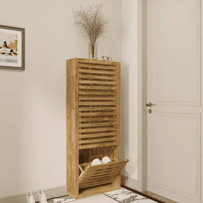 Home Source Luna 3-Door Tall Shoe Storage Hallway Cabinet - image 1