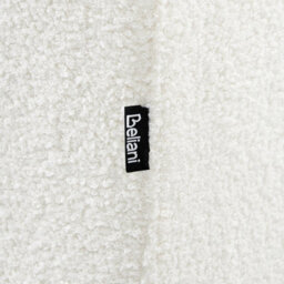Wyld And Coco 80 X 80 Cm Square Ottoman In White Boucle - Modern Footstool For Living Room - thumbnail 7