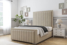 "Sloomy Richmond Almond Coniston Bed Frame With Mattress With 50"" Upholstered Headboard 5' King" - thumbnail 2