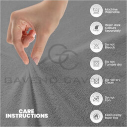 Gc Gaveno Cavailia Extra Deep Waterproof And Breathable Terry Towelling Mattress Protector,double Bed Size Aniti Allergy Charcoal - thumbnail 6