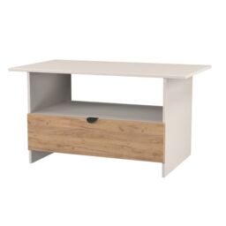 Varese Matt Kashmir Oak Effect 1 Drawer Non-Extendable Coffee Table (H)495mm (W)930mm (D)530mm - thumbnail 3