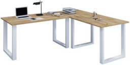 Vcm Desk Lona Silver / Honey Oak H. 76 X W. 190 X D. 130 Cm - thumbnail 1